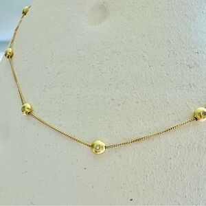 18K YELLOW GOLD & DIAMOND NECKLACE